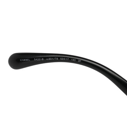 Chanel Acetate Strass Polarized Square Sunglasses 5422-B Black 5 of 8