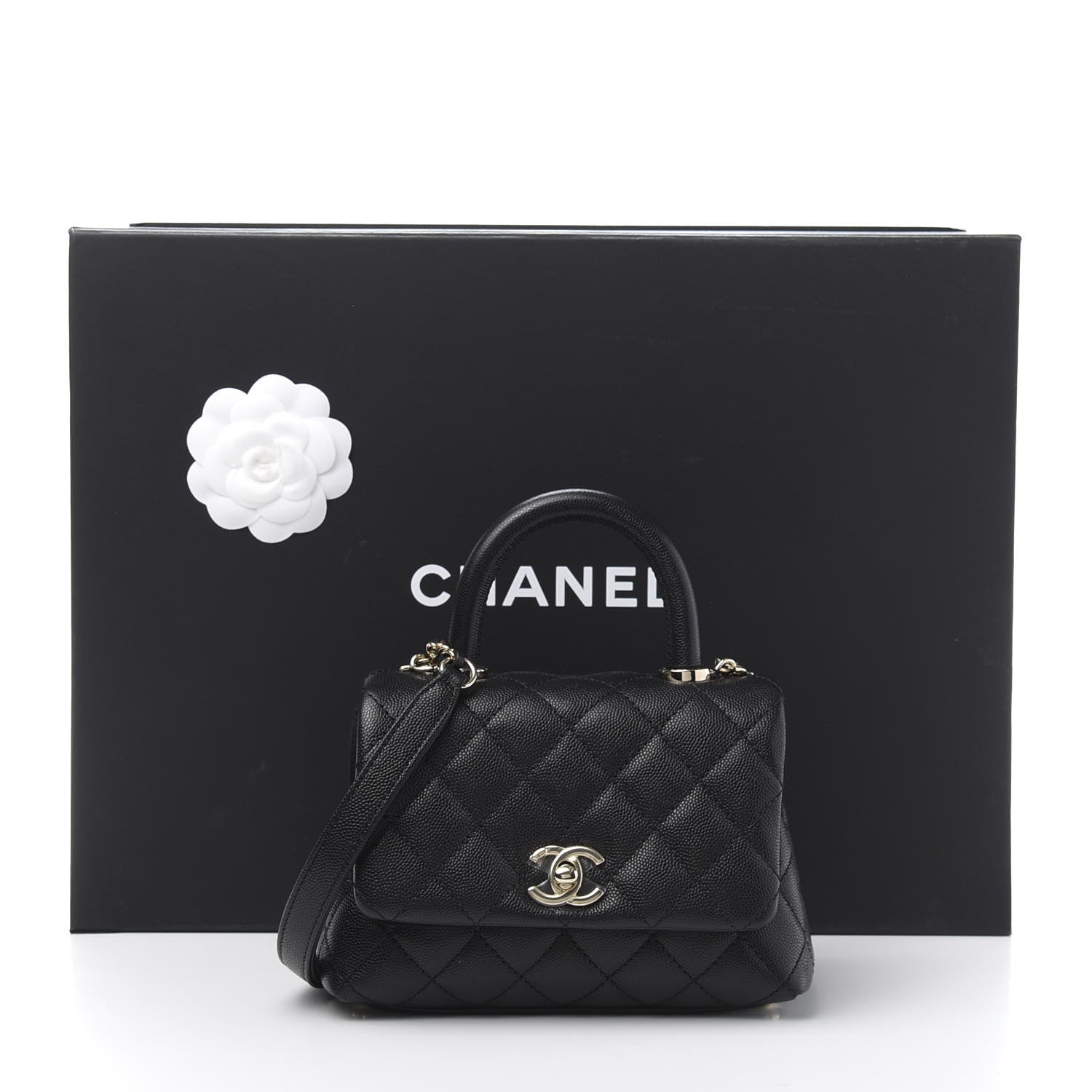 Chanel Caviar Quilted Extra Mini Coco Handle Flap Black 11 of 11