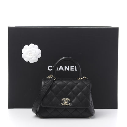 Chanel Caviar Quilted Extra Mini Coco Handle Flap Black 11 of 11