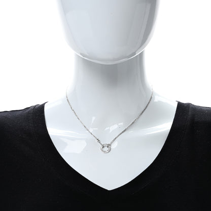 Cartier 18K White Gold 2 Diamond LOVE Necklace 2 of 4