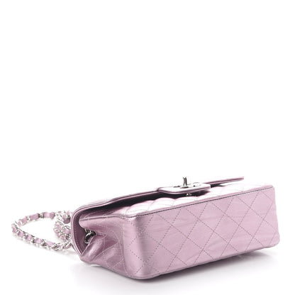 Chanel Metallic Calfskin Quilted Mini Rectangular Flap Pink 5 of 15