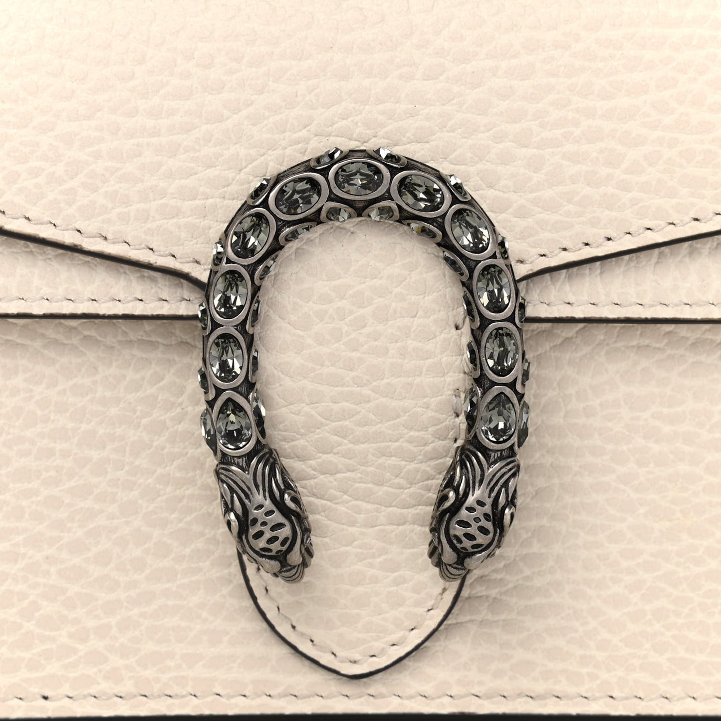 Dollar Calfskin Crystal Super Mini Dionysus Shoulder Bag Mystic White Black Diamond