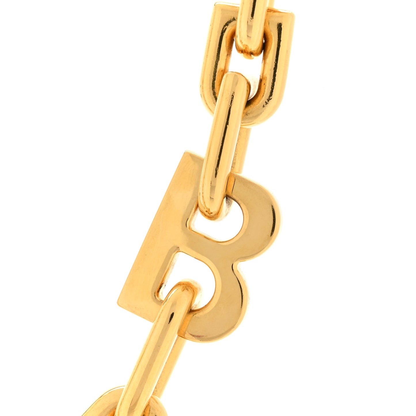 B Chain Necklace Gold