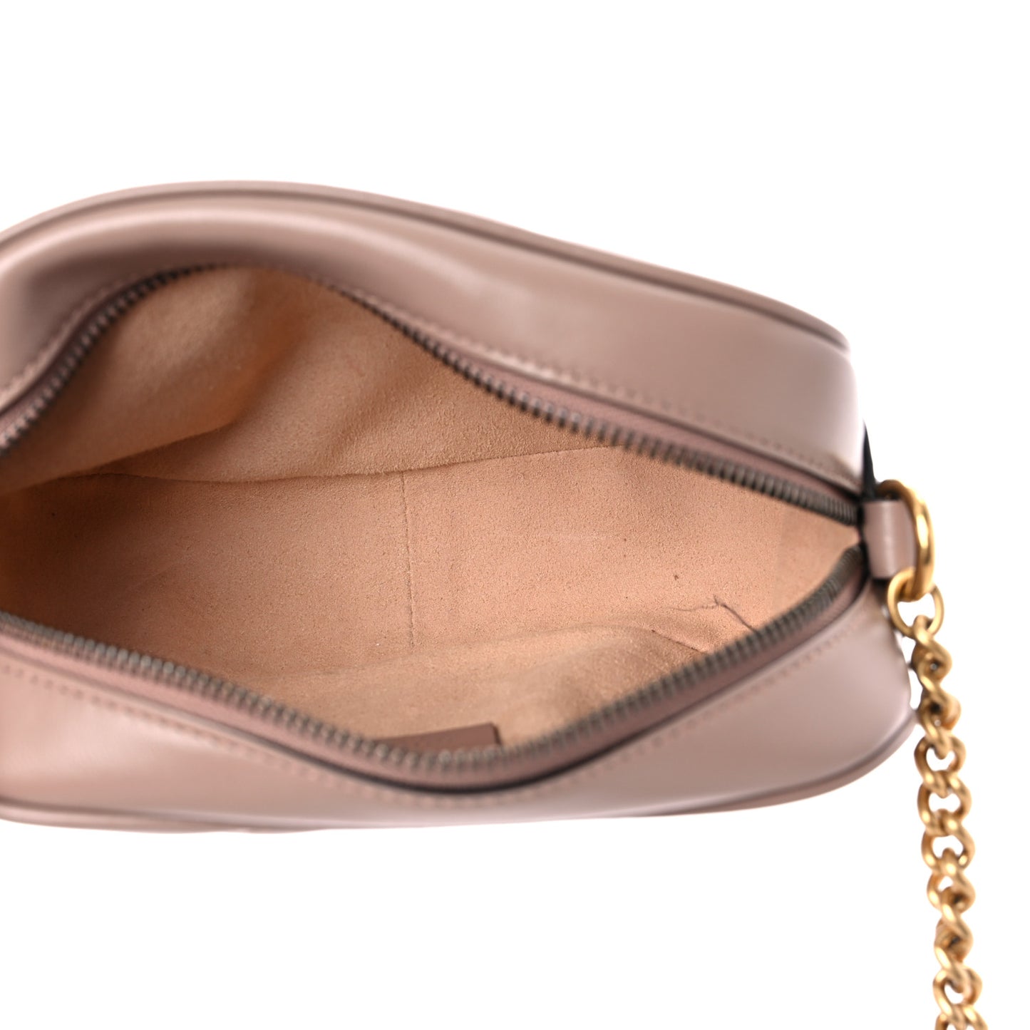 Calfskin Matelasse Mini GG Marmont Chain Shoulder Bag Porcelain Rose
