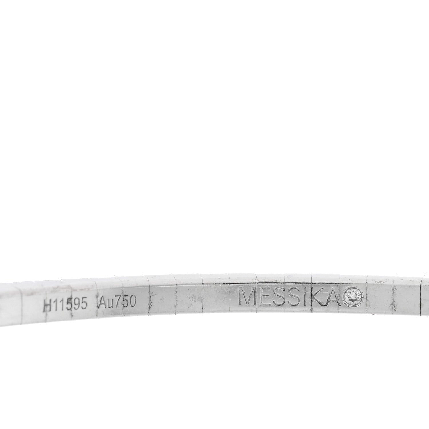 Messika 18K White Gold Diamond .80ctw My Twin Toi & Moi  Skinny Bangle Bracelet 3 of 4