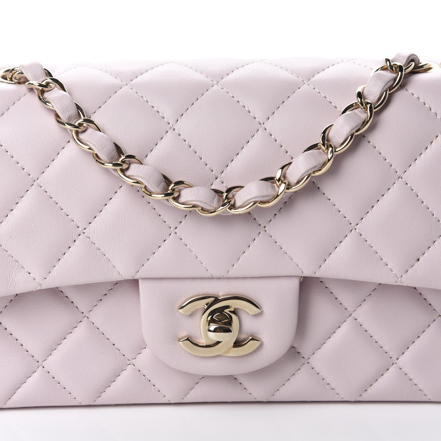Chanel Lambskin Quilted Mini Rectangular Flap Light Pink 10 of 11