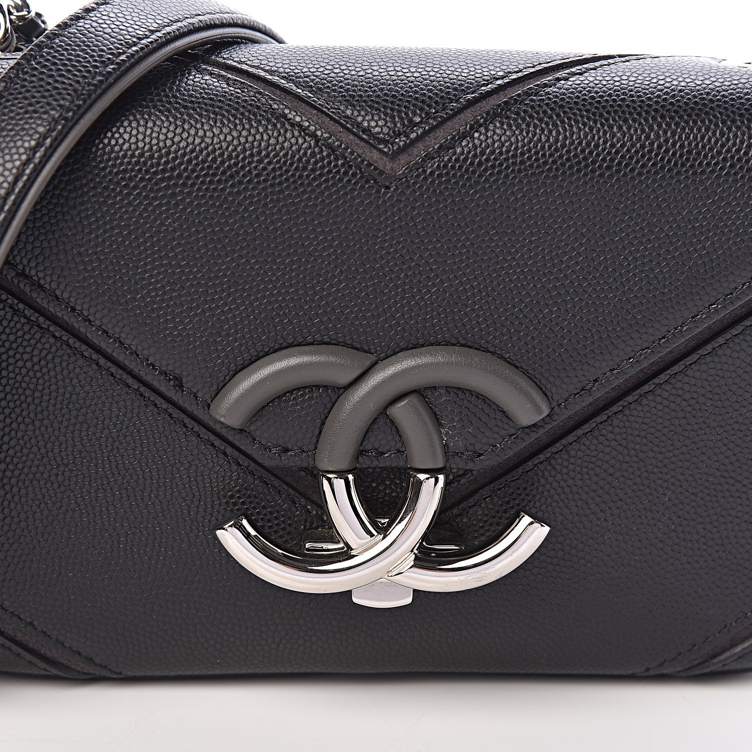 Chanel Caviar Macro Chevron Small Single Flap Black 8 of 10