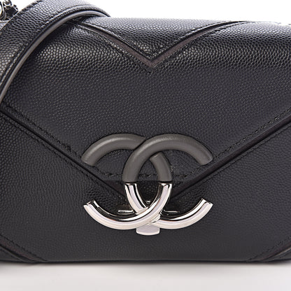 Chanel Caviar Macro Chevron Small Single Flap Black 8 of 10