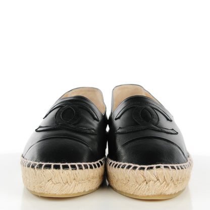 Chanel Lambskin CC Espadrilles 38 Black 4 of 11