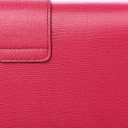Saint Laurent Textured Calfskin Y Ligne Clutch Fuchsia 10 of 10