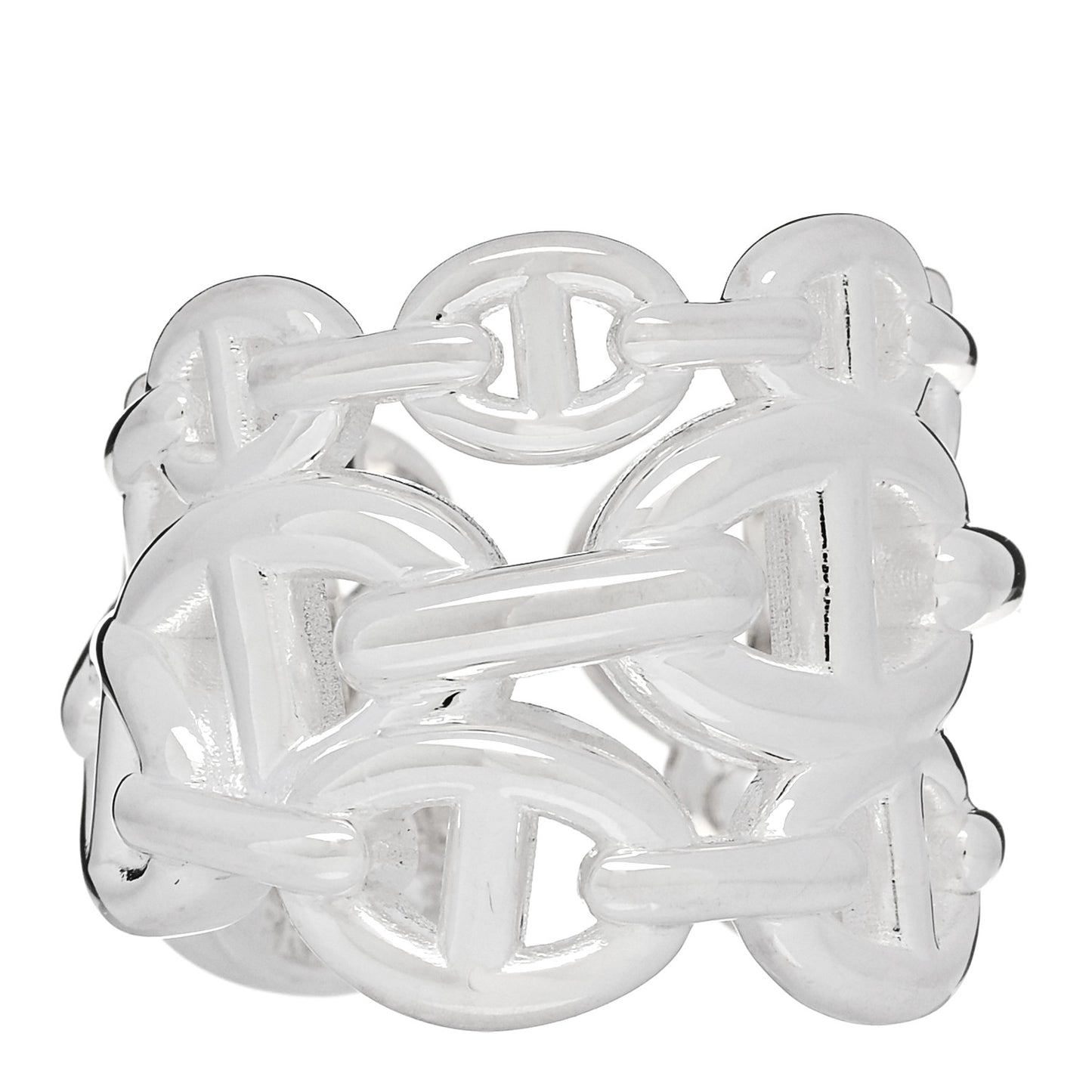 Sterling Silver GM Chaine d'Ancre Enchainee Band Ring 51 5.75