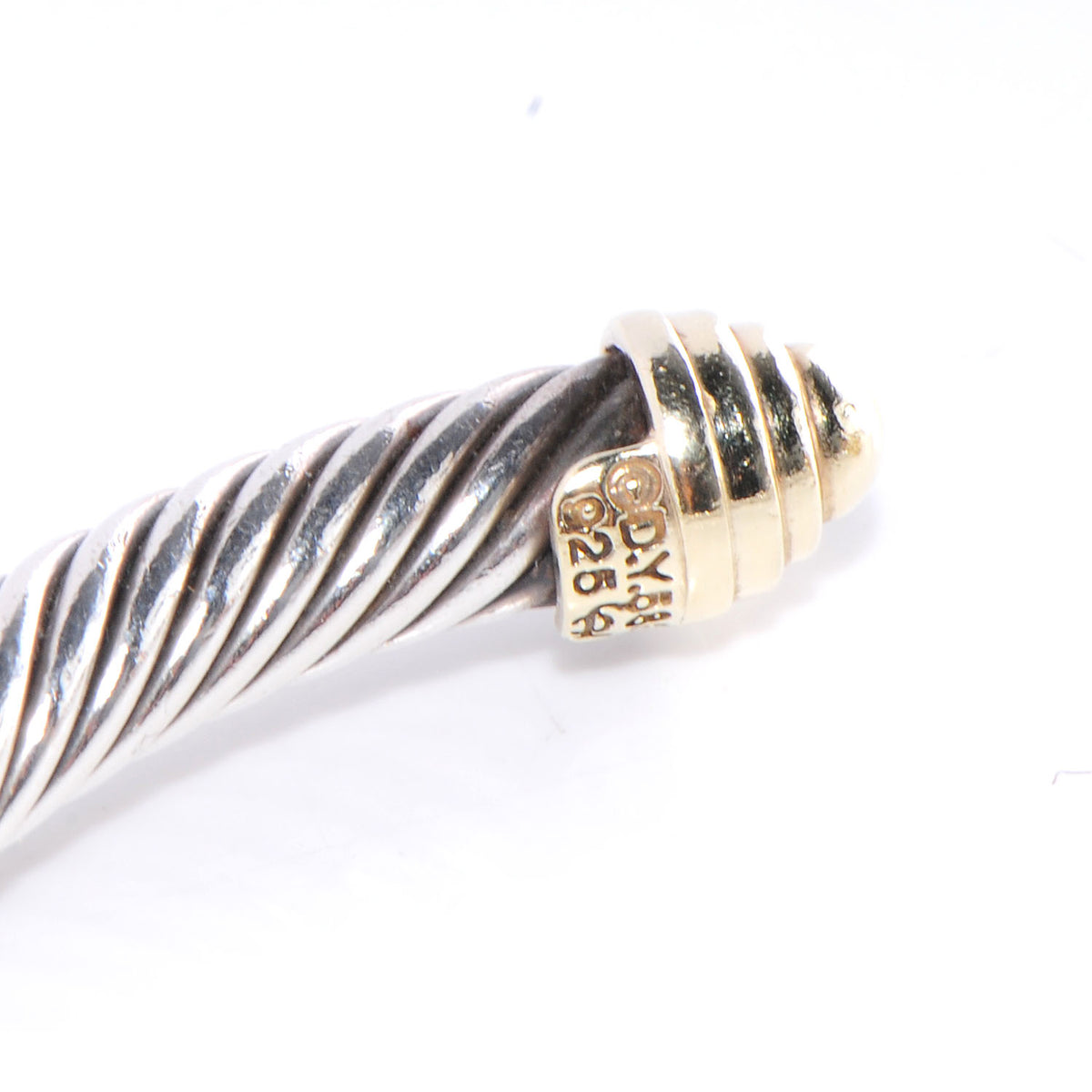 Sterling Silver 14K Yellow Gold 5mm Cable Classics Bracelet
