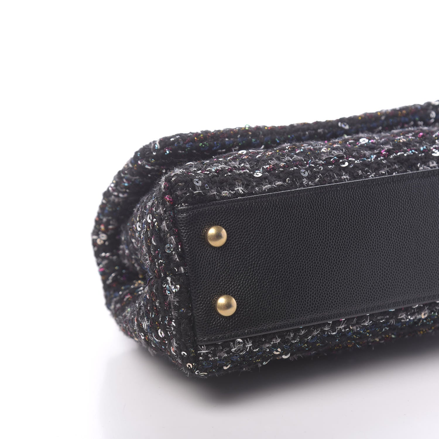 Chanel Tweed Sequin Mini Coco Handle Flap Black 9 of 11