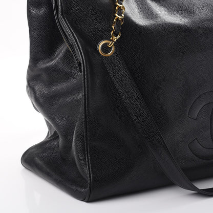 Chanel Caviar XL Weekender Bag Black 10 of 17