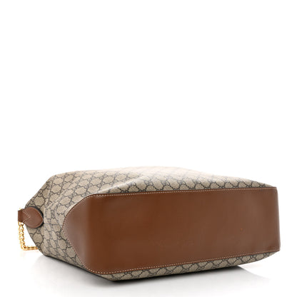 Gucci GG Supreme Monogram Large Linea A Hobo Light Brown 4 of 10