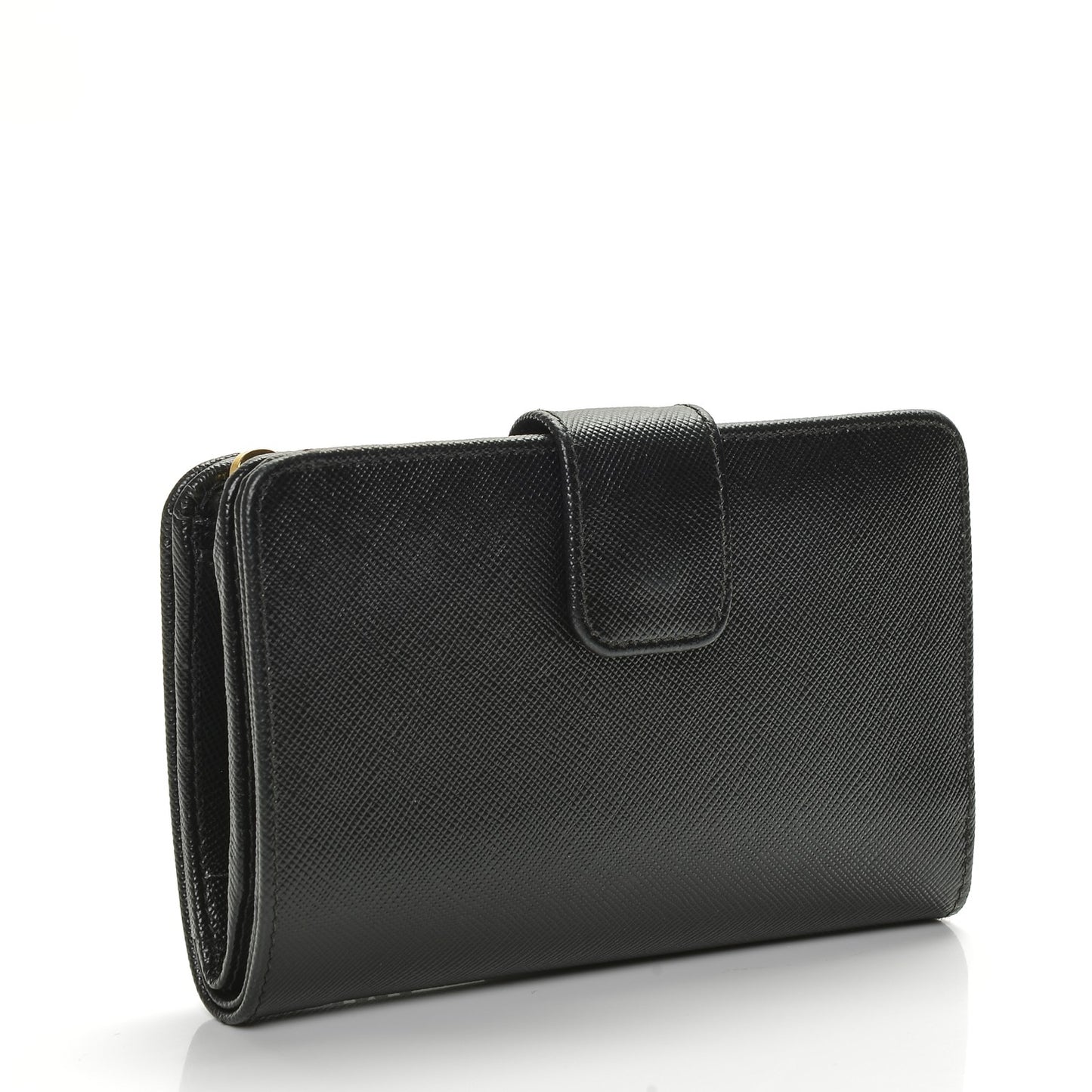 Saffiano Metal Compact Wallet Black