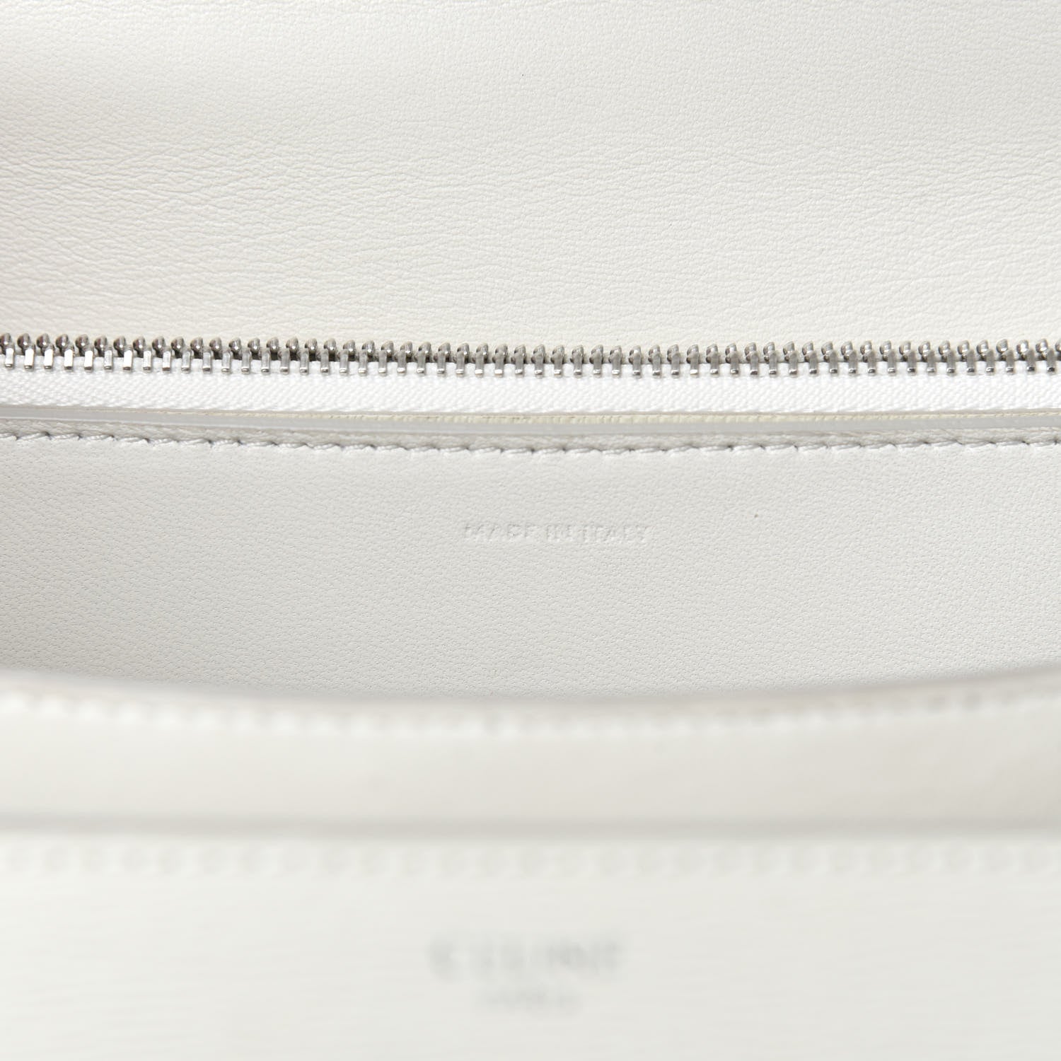 Celine Liege Calfskin Medium Classic Box Flap Bag White 9 of 10