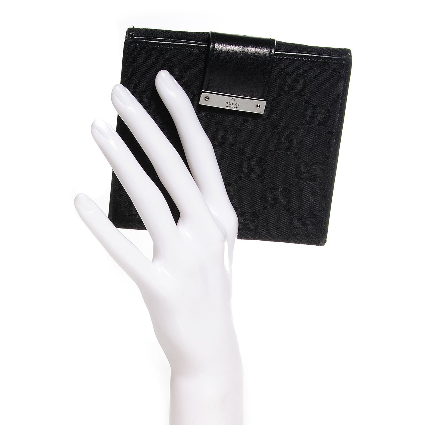 Monogram Compact Wallet Black