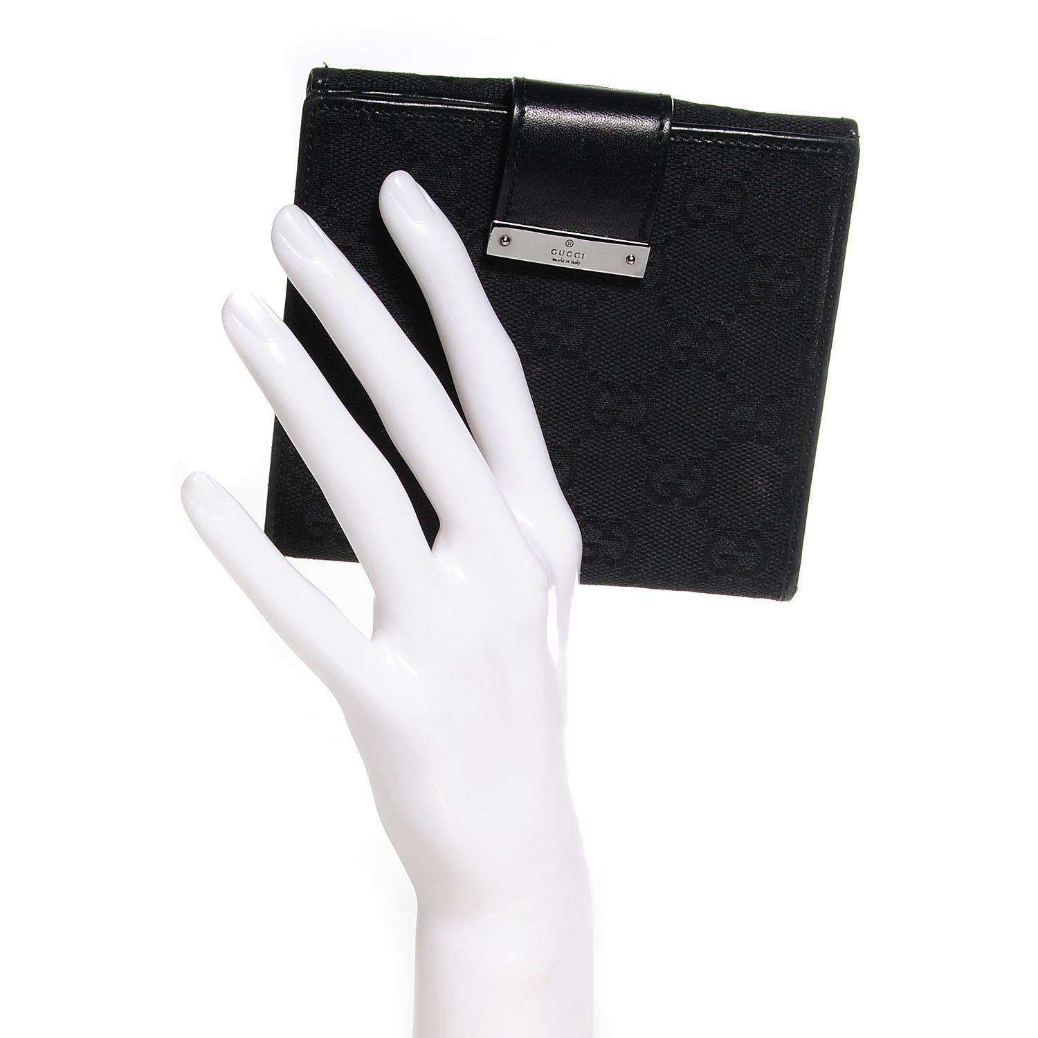 Gucci Monogram Compact Wallet Black 2 of 7