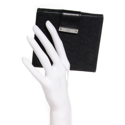 Gucci Monogram Compact Wallet Black 2 of 7