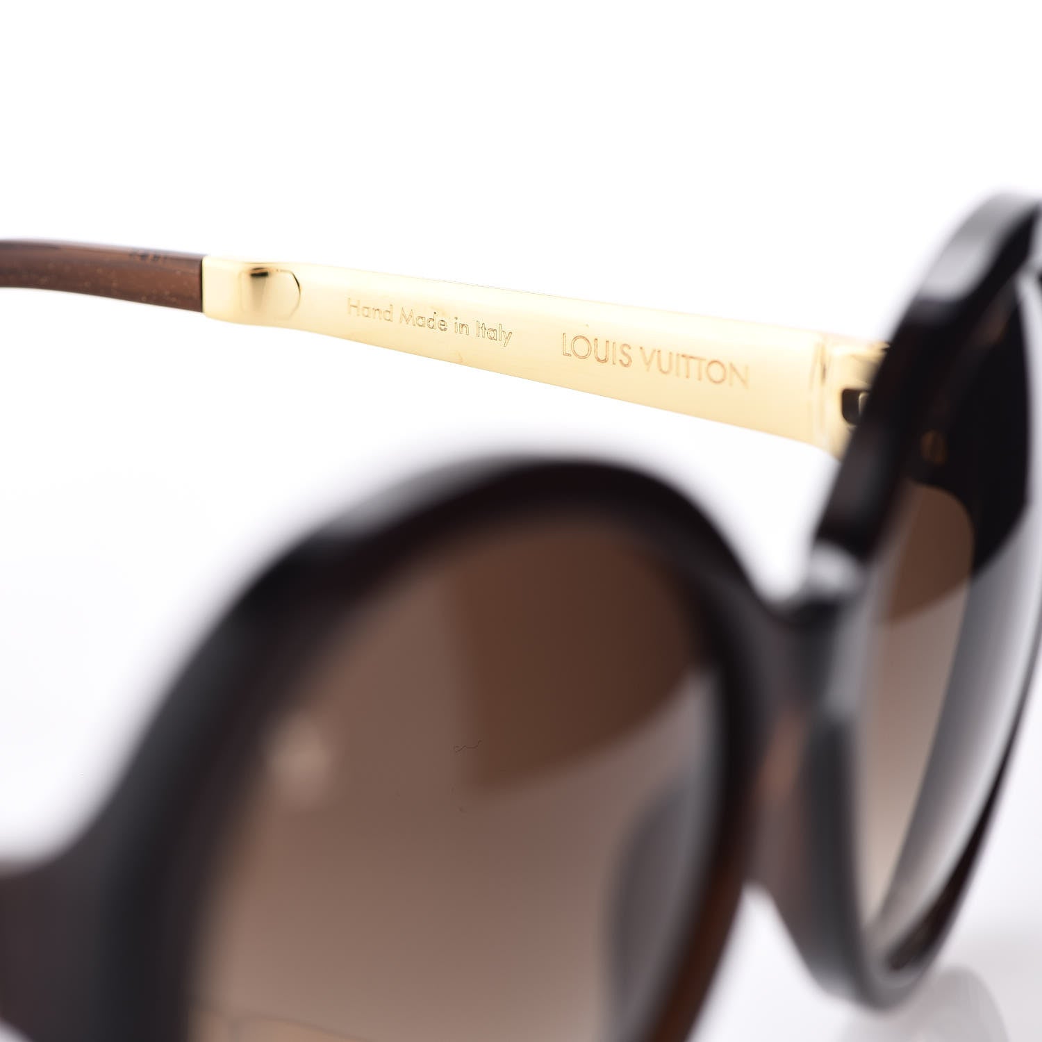 Louis Vuitton Petit Soupcon Rond Sunglasses Z0490W Brown Glitter 5 of 9