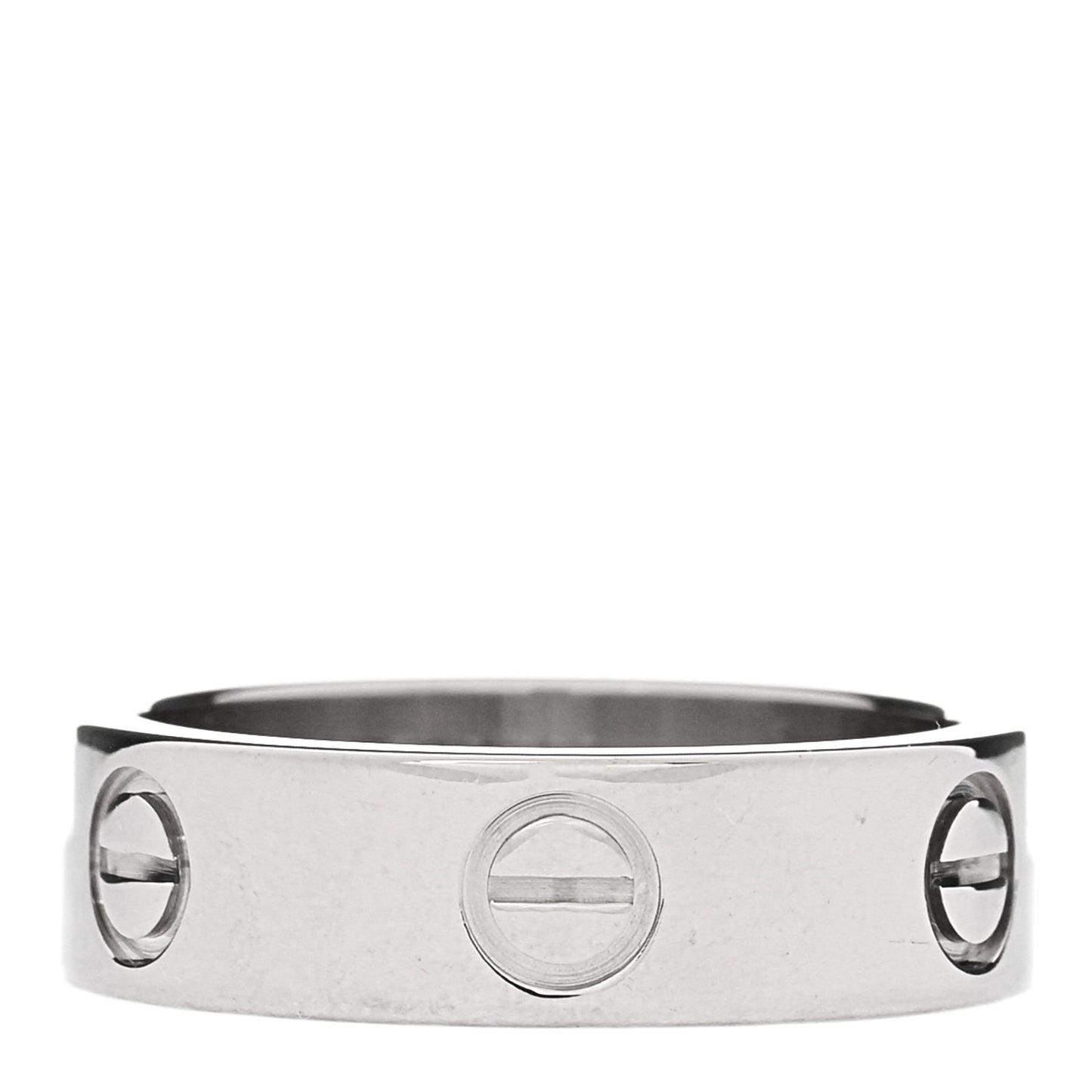 18K White Gold 5.5mm LOVE Ring 52 6