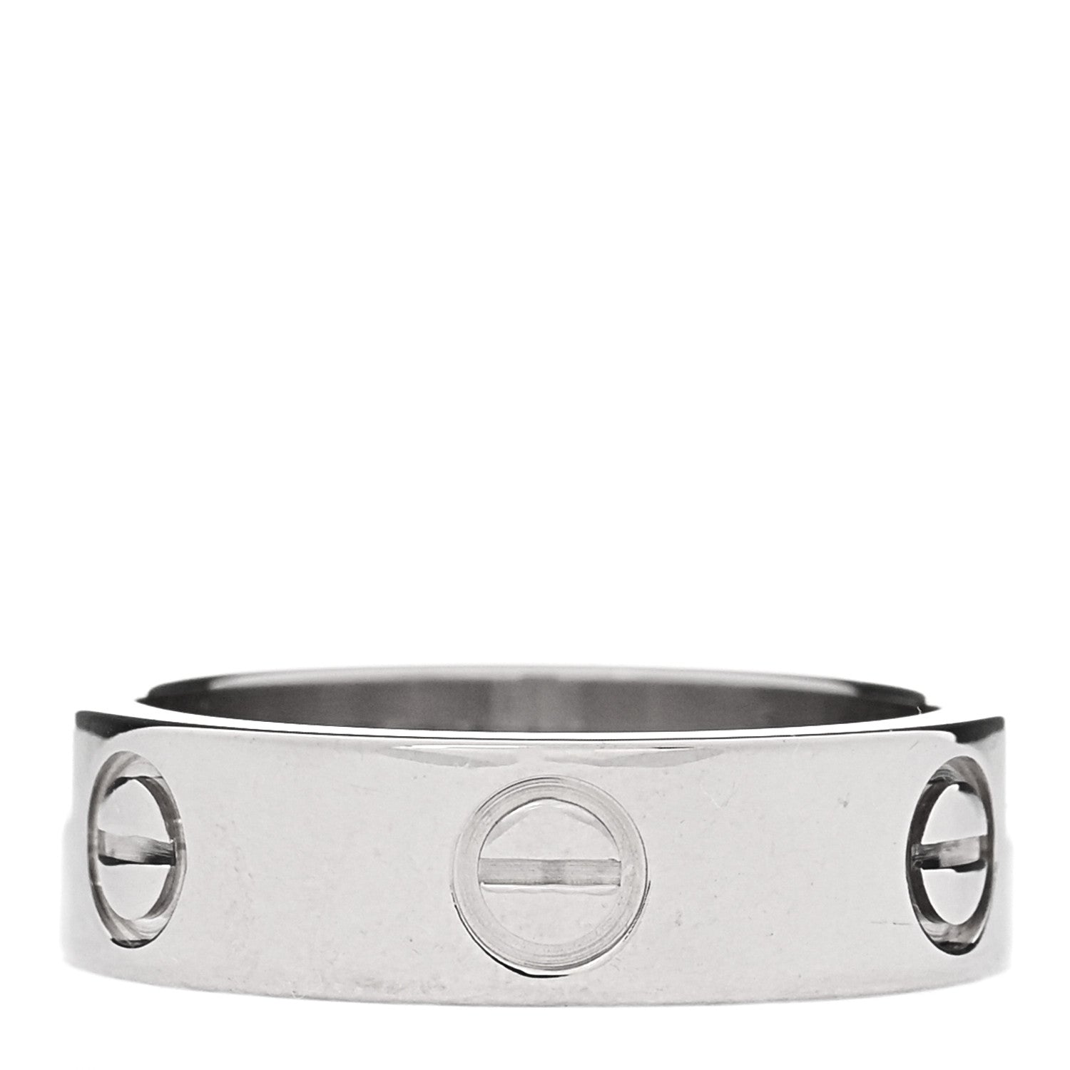 Cartier 18K White Gold 5.5mm LOVE Ring 52 6 1 of 4