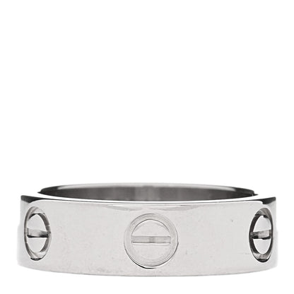 Cartier 18K White Gold 5.5mm LOVE Ring 52 6 1 of 4