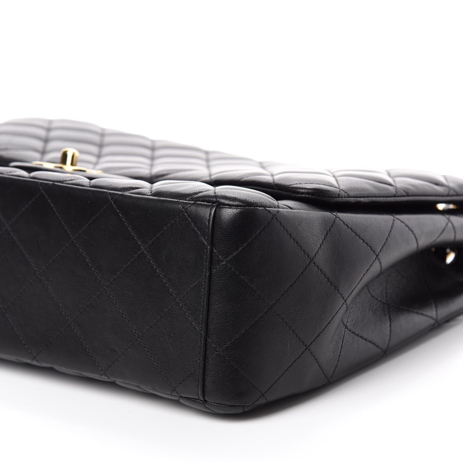 Chanel Lambskin Quilted Maxi Single Flap Black 8 of 13
