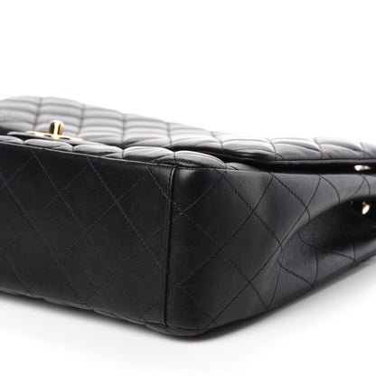 Chanel Lambskin Quilted Maxi Single Flap Black 8 of 13