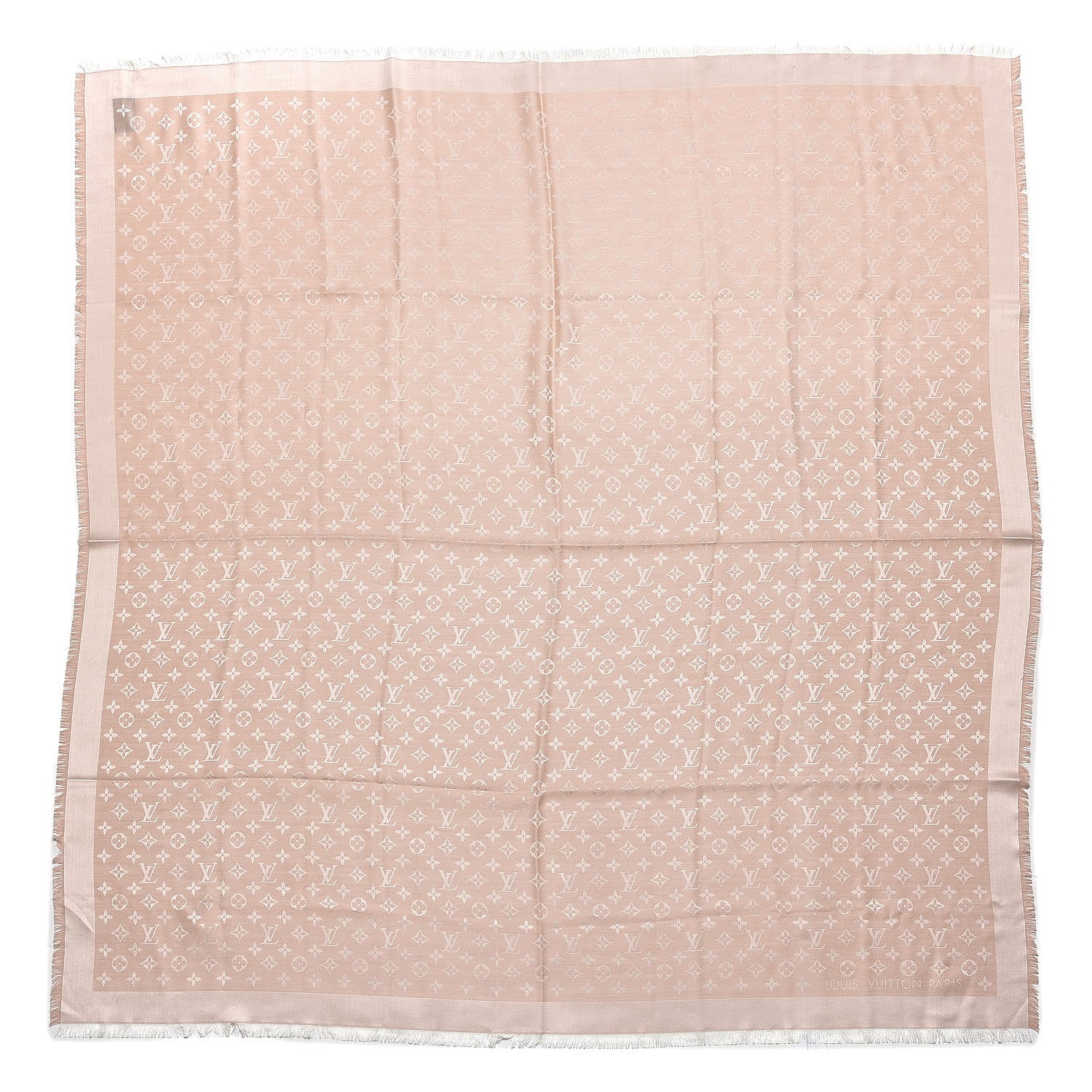 Louis Vuitton Silk Wool Monogram Shawl Rose 1 of 5