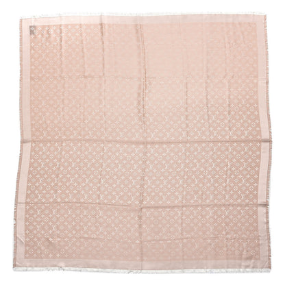 Louis Vuitton Silk Wool Monogram Shawl Rose 1 of 5