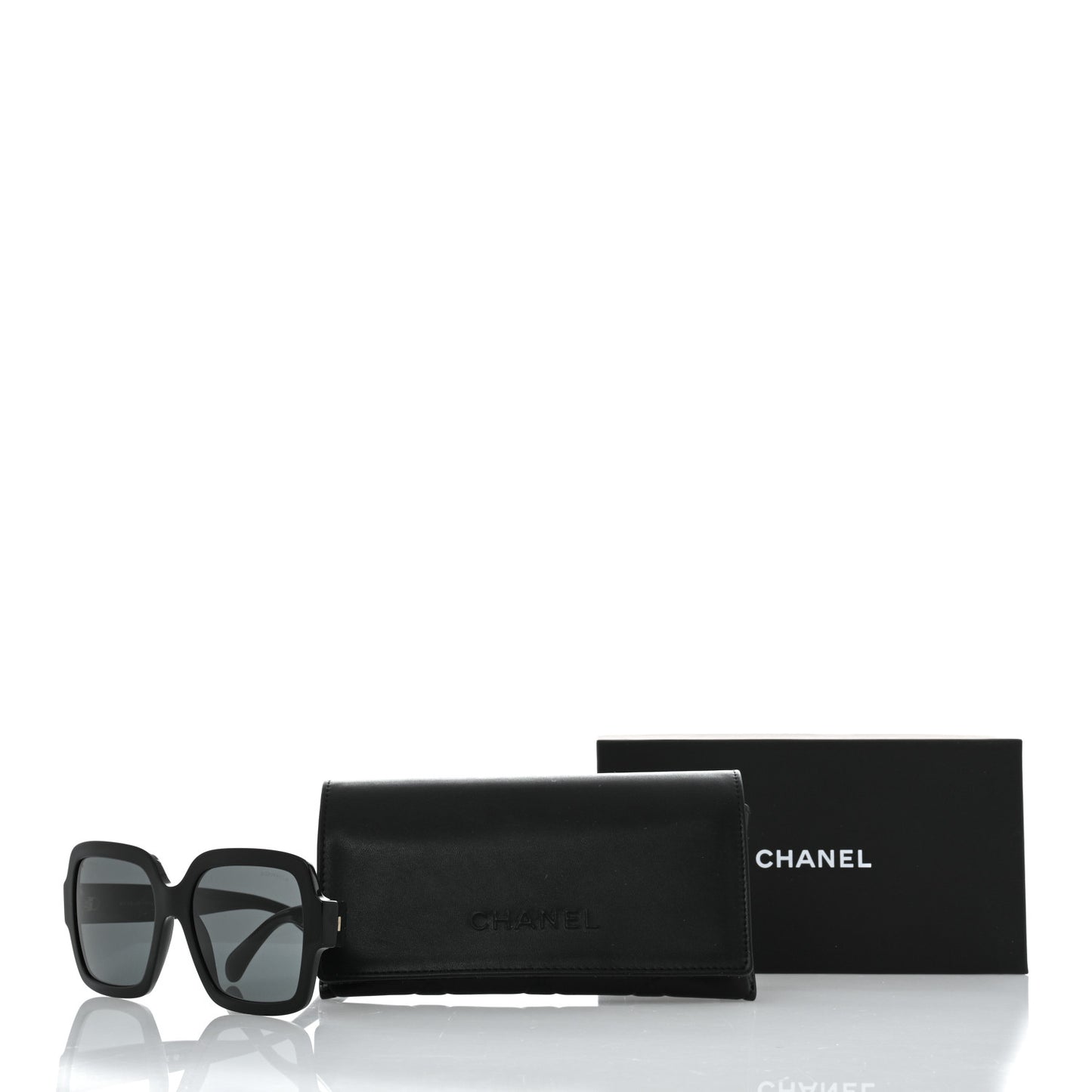 Acetate Square Heart Sunglasses 5479 Black