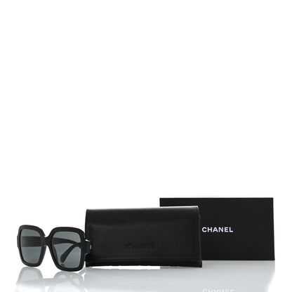 Chanel Acetate Square Heart Sunglasses 5479 Black 8 of 8