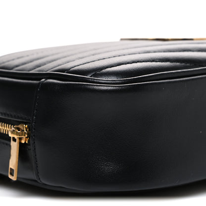 Saint Laurent Calfskin Matelasse Monogram Mini Lou Camera Bag Black 9 of 11