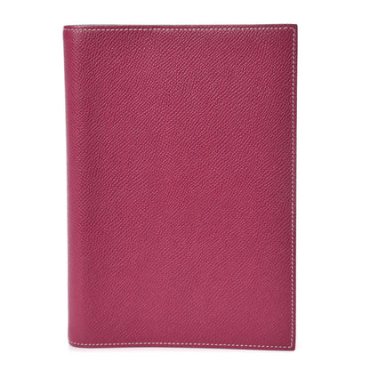 Hermes Epsom Bi-Color Globe Trotter Agenda Cover GM Tosca Rose Tyrien 1 of 12