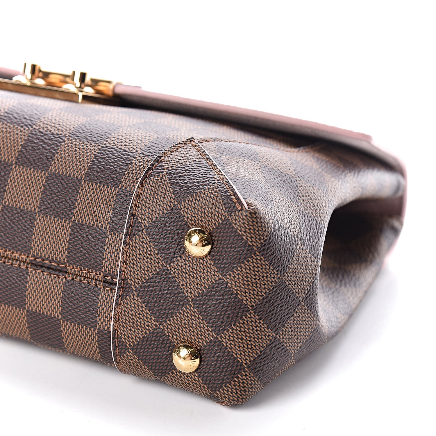 Louis Vuitton Damier Ebene Caissa Clutch Rose Ballerine 9 of 10