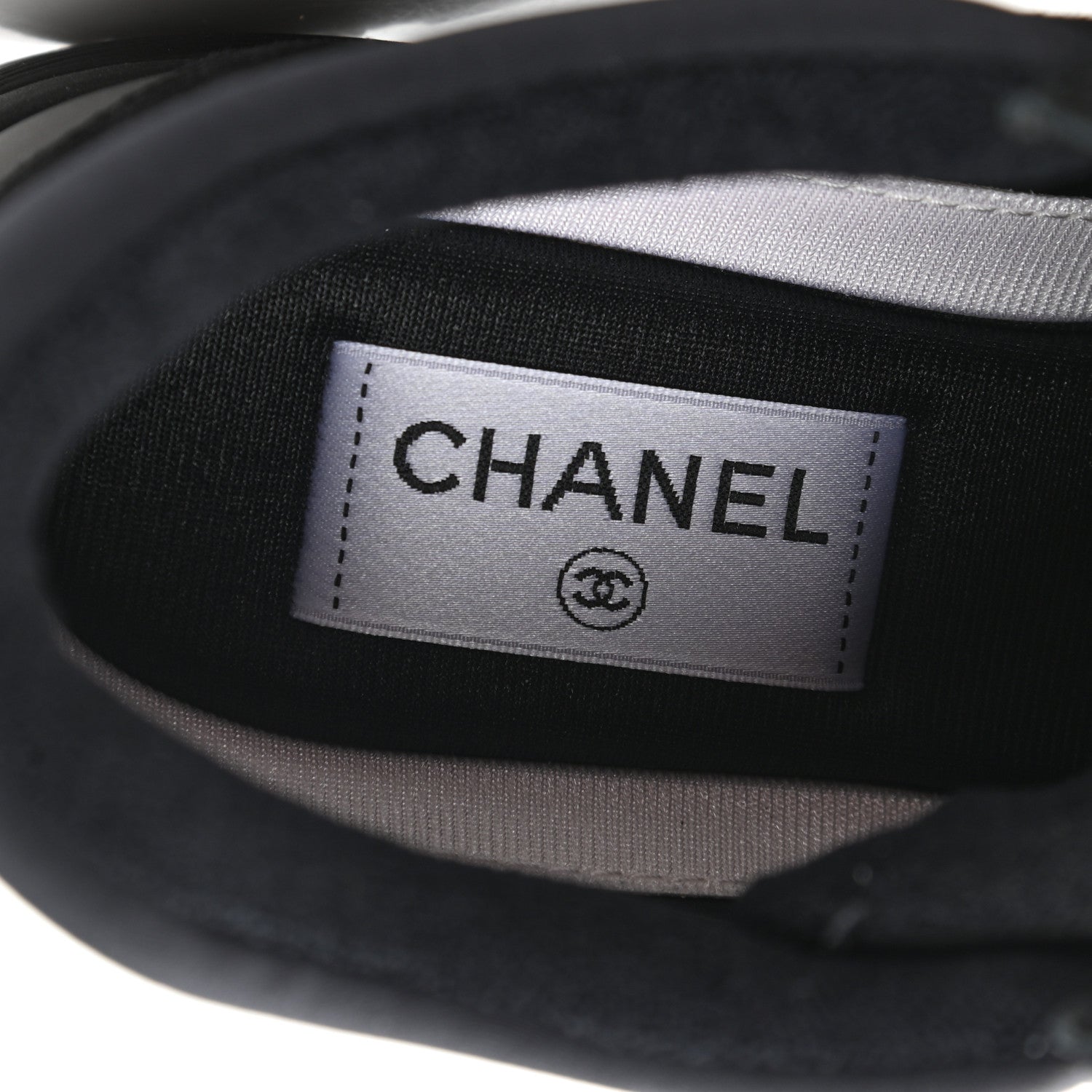 Chanel Suede Calfskin Mixed Fibers CC Sneakers 37 Black 7 of 9