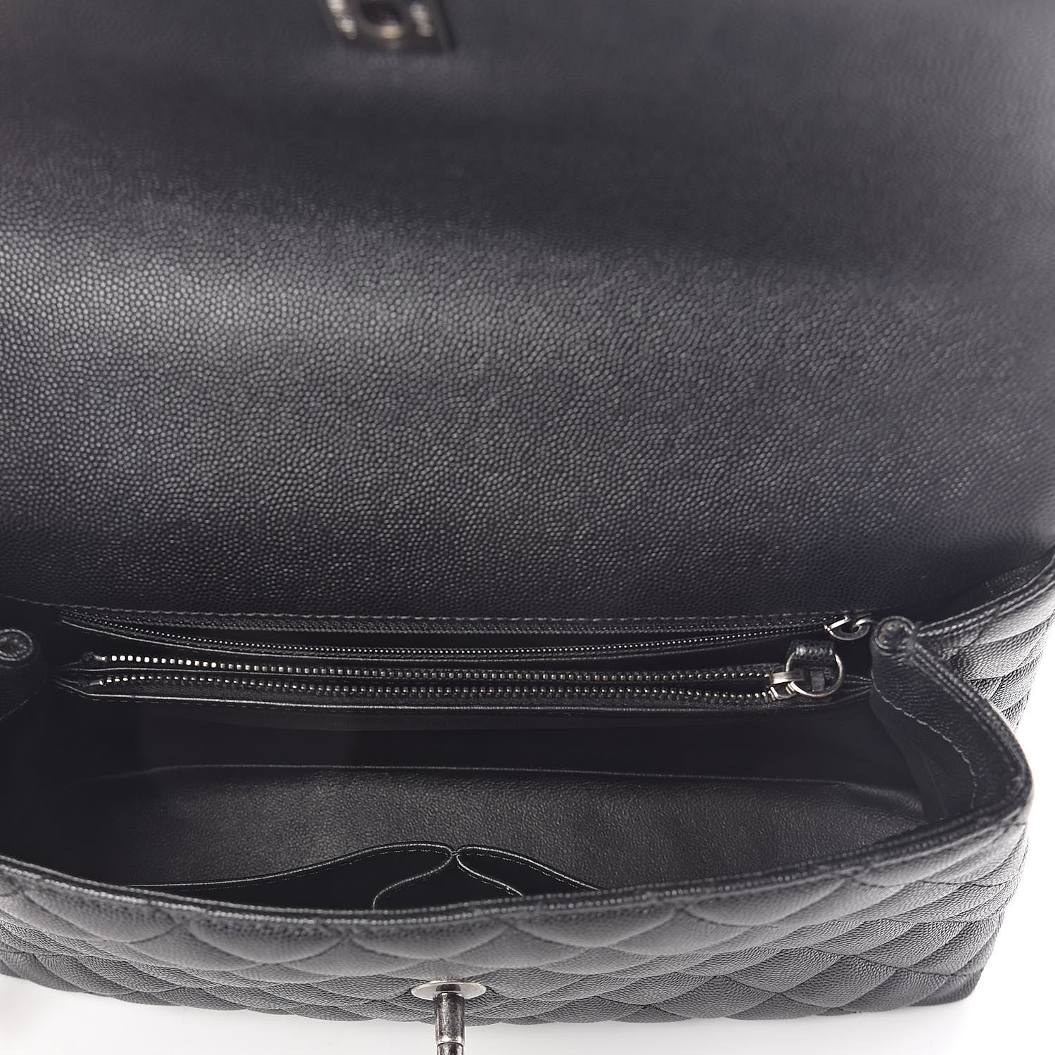 Chanel Caviar Lizard Quilted Small Coco Handle Flap Black 5 of 10