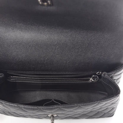 Chanel Caviar Lizard Quilted Small Coco Handle Flap Black 5 of 10
