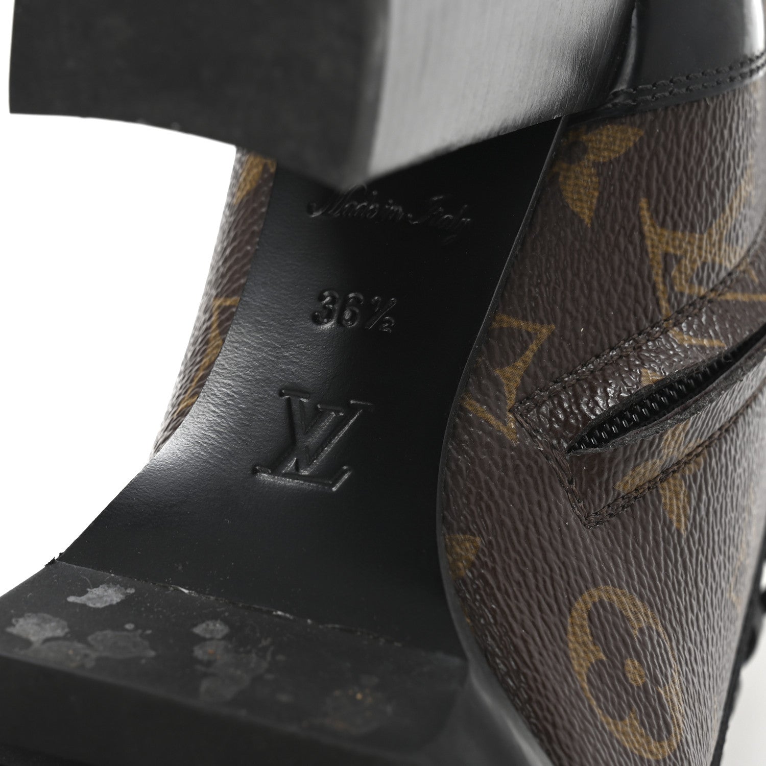 Louis Vuitton Patent Calfskin Monogram Star Trail Ankle Boots 36.5 Black 7 of 10