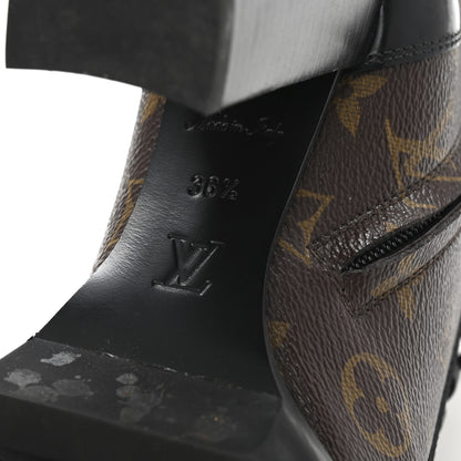 Louis Vuitton Patent Calfskin Monogram Star Trail Ankle Boots 36.5 Black 7 of 10