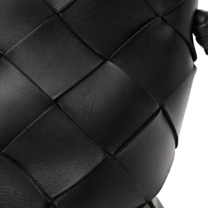 Bottega Veneta Nappa Maxi Intrecciato Clasp Bucket Bag Black 12 of 13