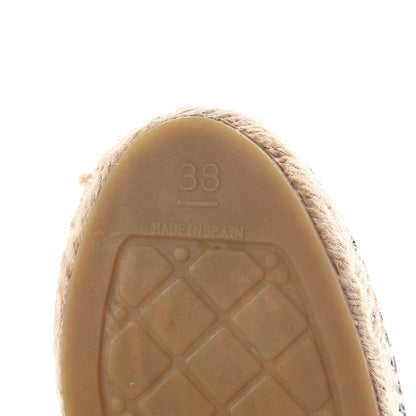 Chanel Lambskin CC Espadrilles 38 Black 6 of 7