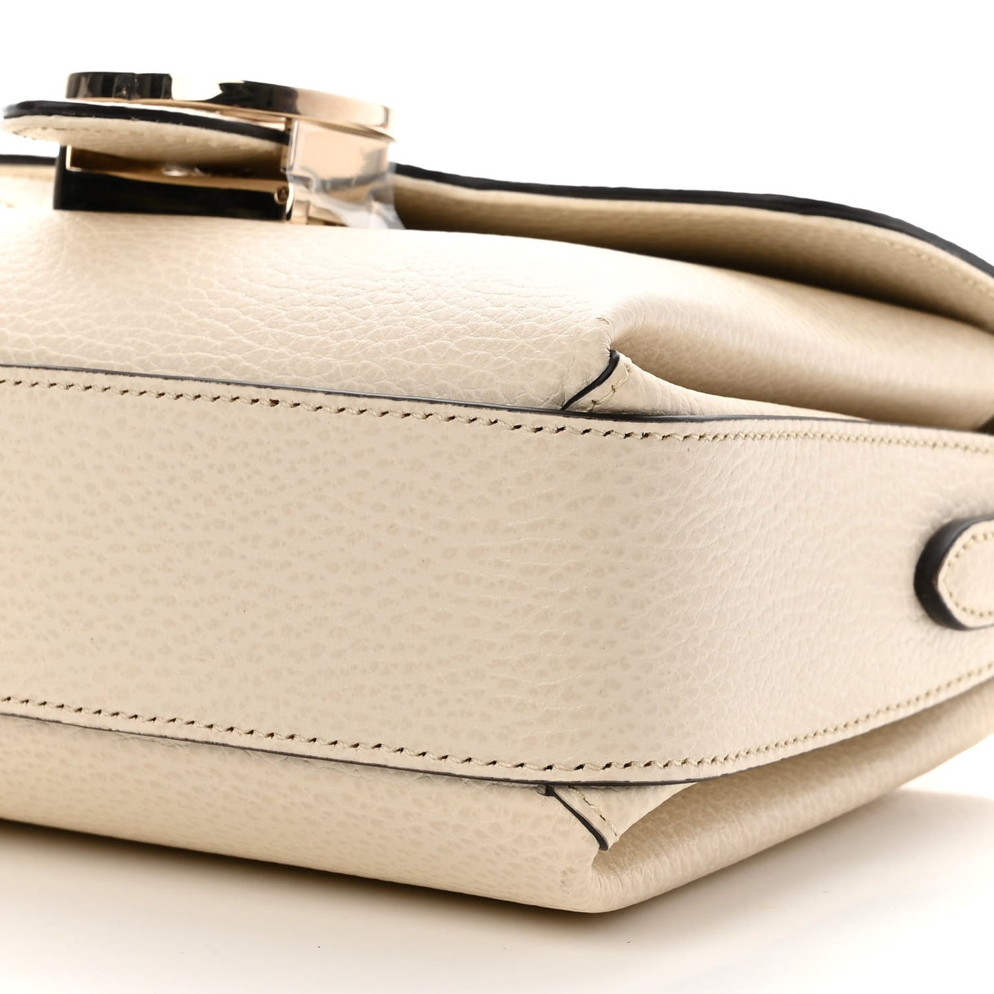 Dollar Calfskin Interlocking G Crossbody Bag Mystic White
