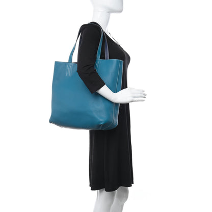 Hermes Taurillon Clemence Double Sens 36 Reversible Tote Bleu Sapphire Izmir 2 of 15