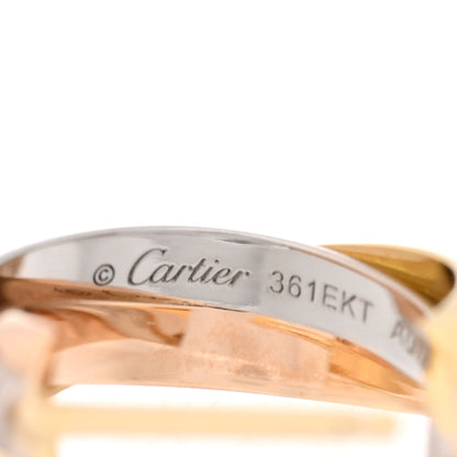 Cartier 18K Pink Yellow White Gold Small Trinity Hoop Earrings 4 of 5