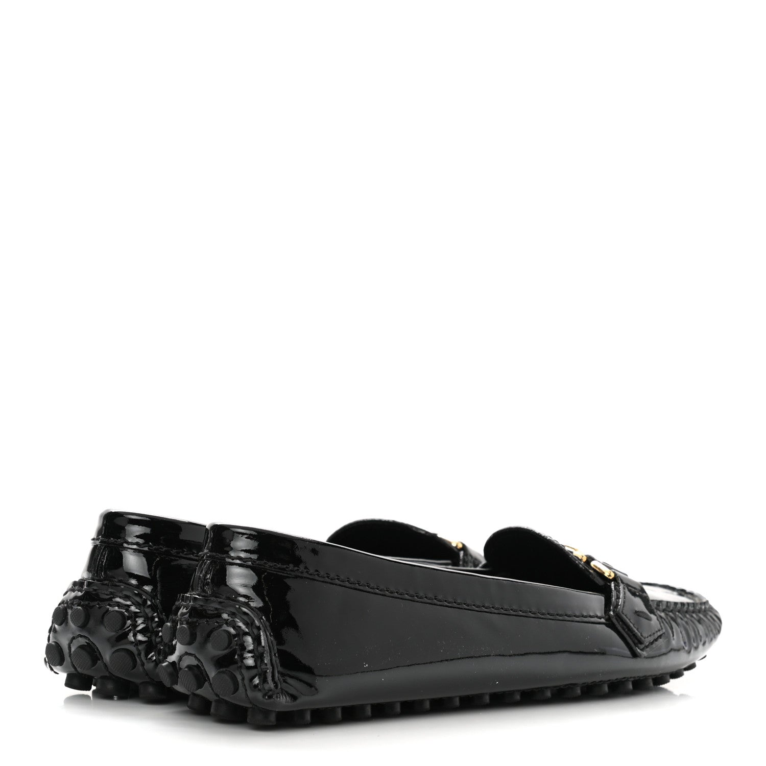 Louis Vuitton Patent Calfskin Oxford Loafers 38 Black 4 of 7