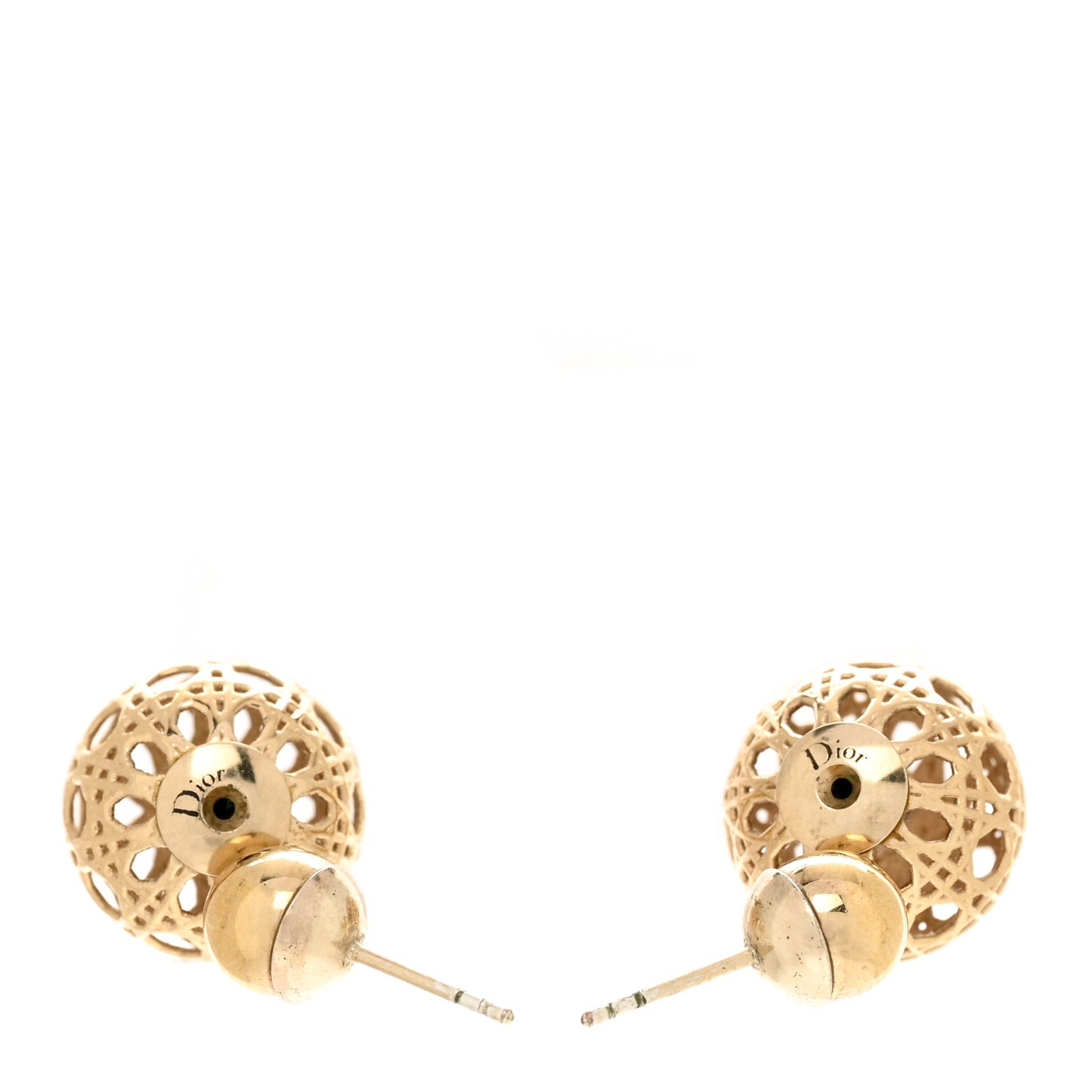 Cannage Mise En Dior Tribal Earrings Gold