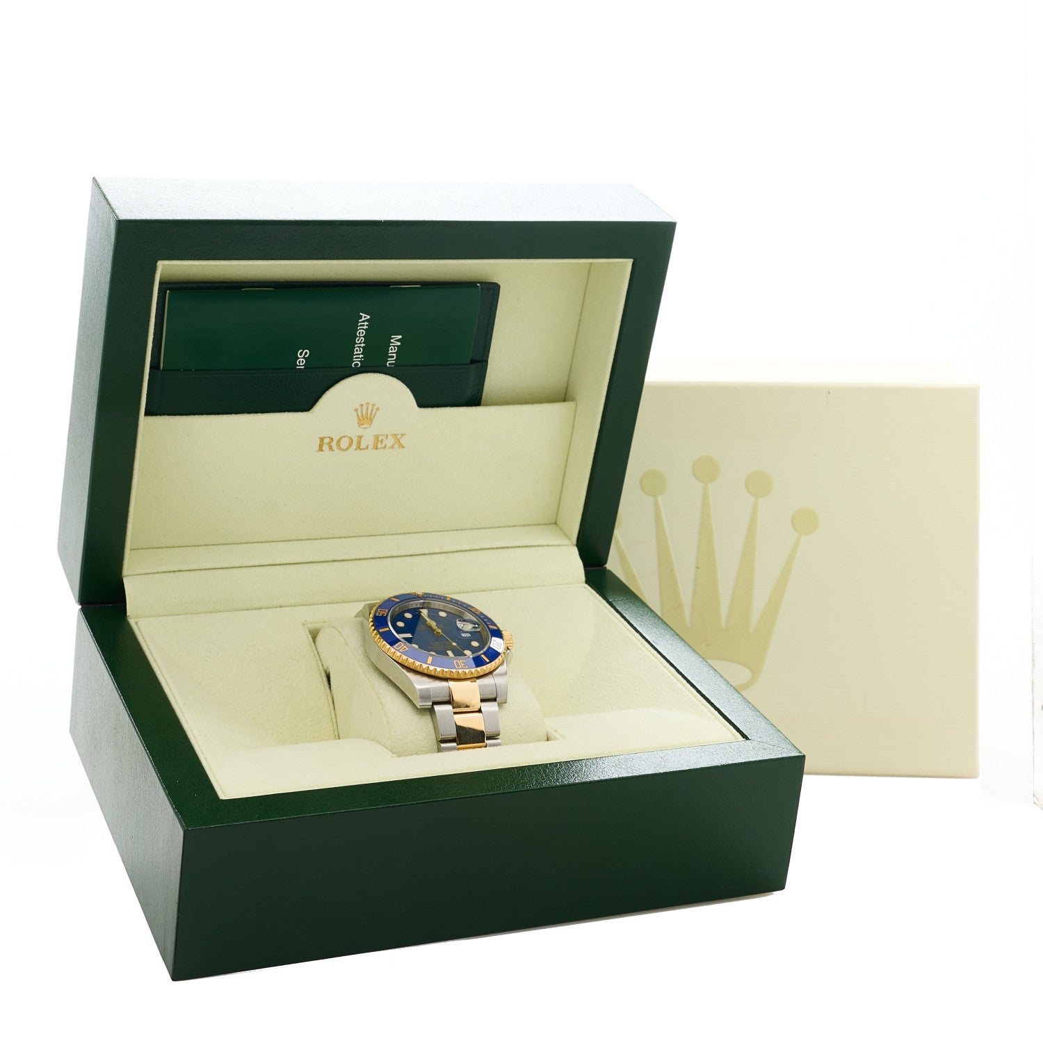 Rolex Stainless Steel 18K Yellow Gold 40mm Submariner Date Watch Royal Blue 116613LB 5 of 5